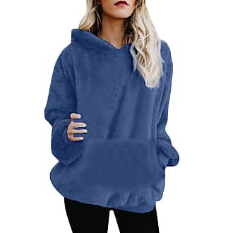 NPRADLA Womens Pullover 2020 Long Sleeve Print Drawstring Hoodie Sweatshirt Blouse Top Grey 