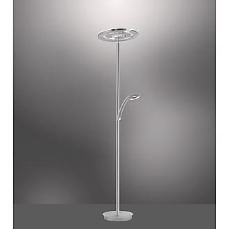 Standleuchte Gelenk Stehlampe beweglicher Kopf silber Spotlampe E27 Höhe 217 cm 