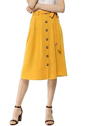 Gelber Sommerrock Damen Kleidung Röcke Tulpenröcke Camaïeu Tulpenröcke 