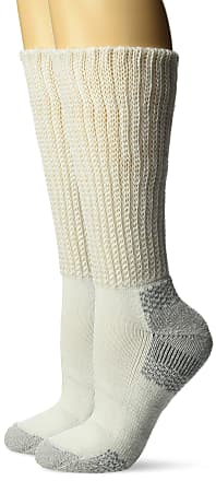 Dr. Scholls Womens Advanced Relief Diabetic & Ciculatory Crew Socks (2 Pack), White, Shoe Size: 8-12