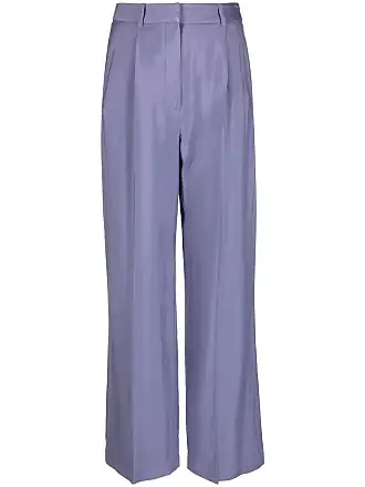 Wide-leg velvet trousers Purple