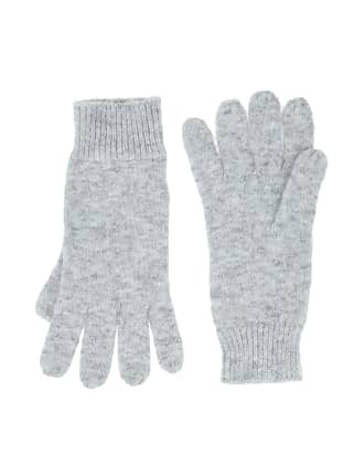 Chers pour femme gris neige soft gants avec poignets Noir et Blanc-Taille Unique-NEUF 