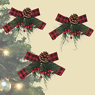 Think Wing Christmas Garland, 6.5ft Red Berry Garland Christmas