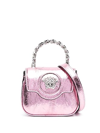 Versace Pink Mini Crystal Repeat Bag - 1p88v-pale Pink-vers