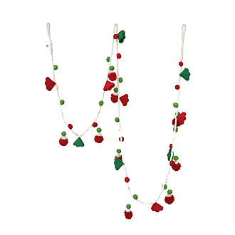 Creative Co-Op 72 L w/Tinsel in Box Red & Green Glass Garlands Red/Green