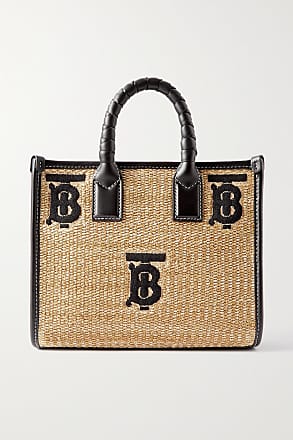 Burberry Small Note TB Raffia Shoulder Bag