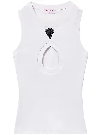 PUCCI cable-knit embroidered vest - White