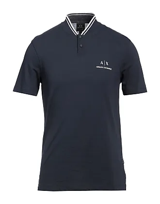 Armani Exchange chest logo polo shirt in navy