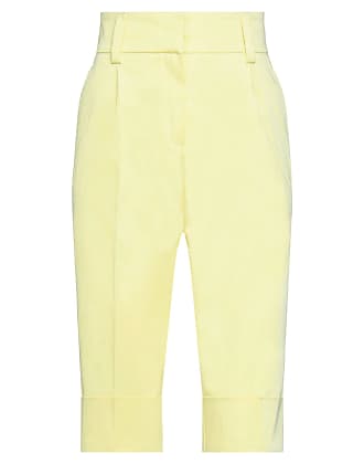 Damen Bekleidung Hosen und Chinos Capri Hosen und cropped Hosen Dondup Synthetik Cropped-Hosen in Gelb 