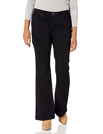 Gloria Vanderbilt Womens Generation MR Bootcut Jeans, Black Rinse, 12 Petite