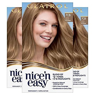 Clairol Nicen Easy Permanent Hair Dye, 7CB Cool Beige Blonde Hair Color, 3 Count