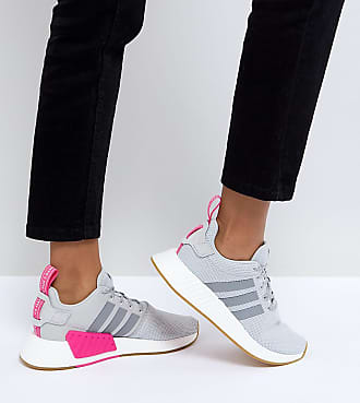 adidas originals womens nmd r2 trainer pink / white