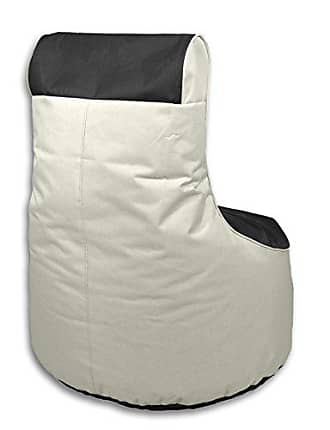 Schwarz 280L Outdoor Polyester Sitzsack Sessel mit Lehne H90xB70xSitzH65 cm 