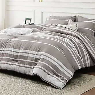  Bedsure Full/Queen Comforter Sets, 7 Pieces Bed in a Bag -  Stripes Seersucker Bedding Set with Comforter, Flat Sheet, Fitted Sheet,  Pillow Shams, Pillowcases : Home & Kitchen