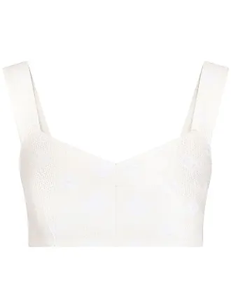 logo-plaque cropped bustier top, Dolce & Gabbana