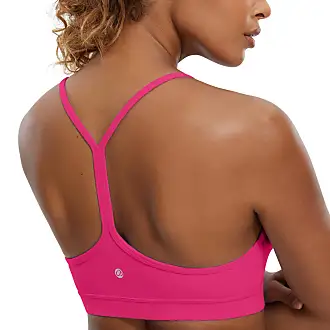 CRZ YOGA Womens Butterluxe Y Back Sports Bra - Padded Racerback Low Impact  Spagh