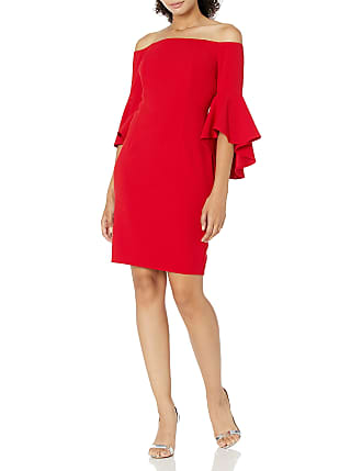 Calvin Klein Womens Petite Special Occasion Party Dress, RED, 10P