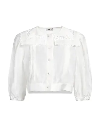 SANDRO Saar broderie-anglaise shirt - White