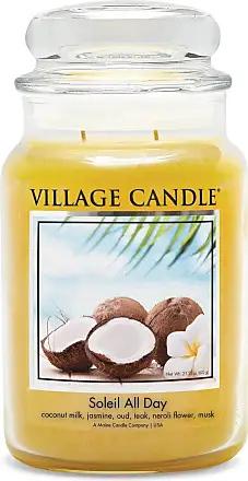 Village Candle Coconut Vanilla Large Glass Apothecary Jar Scented