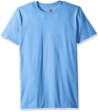Vetemin Mens Classic Soft Short Sleeve Crew Neck Jersey Pocket Knit T-Shirt Tee Heather Blue XL