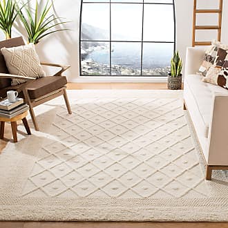 Safavieh Kenya Collection 8 x 10 Ivory KNY952A Hand-Knotted Premium Wool Area Rug