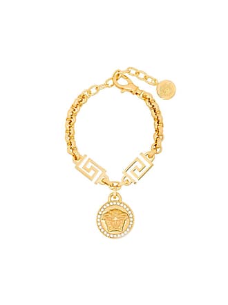 Versace Leather crystal-embellished Bracelet - Farfetch