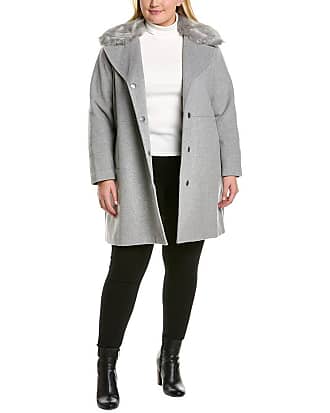 Kenneth Cole New York Double Face Wool Blend Hooded Coat