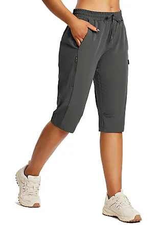 BALEAF Womens Hiking Cargo Capris Outdoor Lightweight Water Resistant Pants  UPF 50 Zipper Pockets