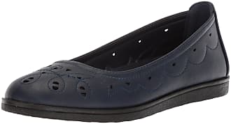 Easy Street Womens Alfie Ballet Flat, Navy, 6.5 2W US