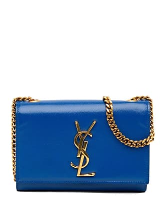 Leather crossbody bag Yves Saint Laurent Blue in Leather - 25693654