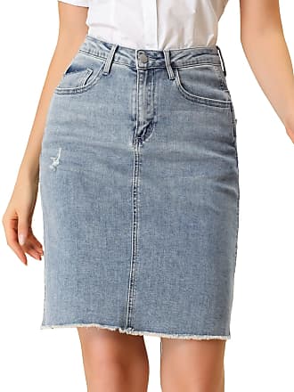 Ladies Love Indigo Blue Denim Skirt Button Down Front Size  12 14  Choice NWT 