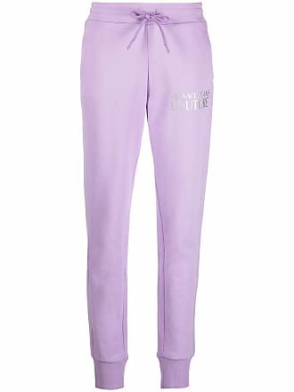 Versace Jeans Couture tonal logo-print track pants - women - CottonCotton - L - Purple