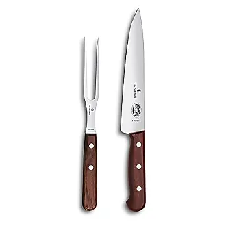 Victorinox Forschner 6-Piece 4.5 inch Serrated Steak Knife Set, Round Tip,  Black Polypropylene Handle