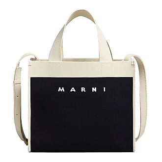 Donna Borse da Borse a spalla da Handbag with logo di Marni in Neutro 