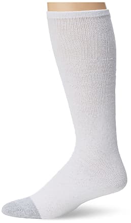 Fruit Of The Loom mens Cushioned Socks, White, One size