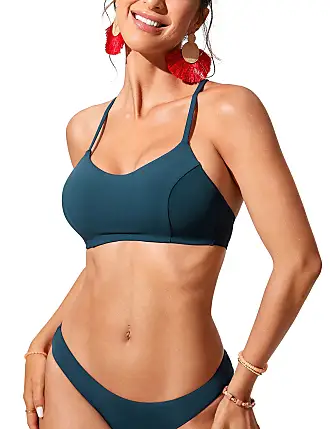 CRZ YOGA Bikini Top for Women UPF 50+ Lace Up Padded Swimsuit Crisscross Swim  Sports Bra Workout Swimwear, Blue Violet, X-Large : : Clothing &  Accessories