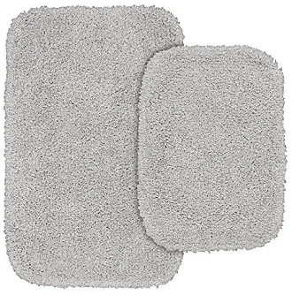 Garland Rug Room Size 5 ft. x 6 ft. Washable Bathroom Carpet Platinum Gray