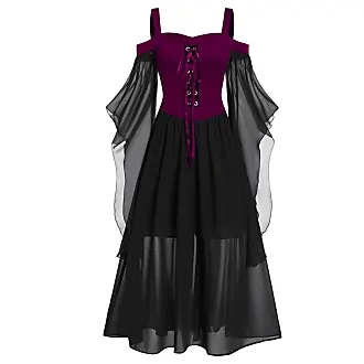 Vestito Halloween Donna Principessa Di Corte Vestito Abiti Halloween Donna  Lungo Retro Curvy Costume Halloween Donna Gotico Costume Rinascimentale