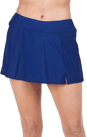 Maxine Of Hollywood Womens Standard Side Slit Swim Skirt Swimsuit, Navy, 16