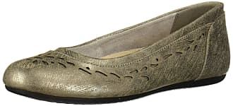 Easy Street Womens Bridget Ballet Flat, Pewter, 10 N US