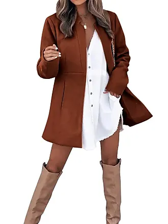 Cappotto Donna Cammello Donne Cappuccio Giacca di Lana Cappotto Elegante  Caldo Lungo Cappotto Outwear Felpa Giacche Cappotto in Lana da Donna  Elegante