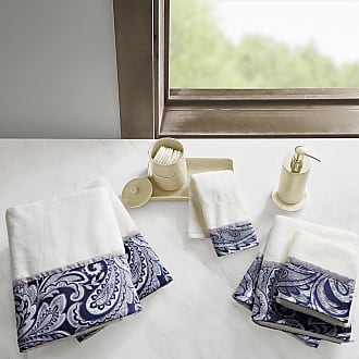 Everplush 4-Piece Navy Blue Cotton Quick Dry Hand Towel (Flat Loop Towels)  in the Bathroom Towels department at