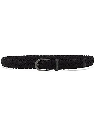 Brunello Cucinelli braided leather belt - Black