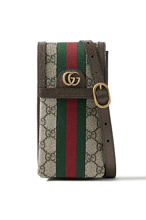 GUCCI Ophidia Leather-Trimmed Monogrammed Coated-Canvas Weekend Bag for Men