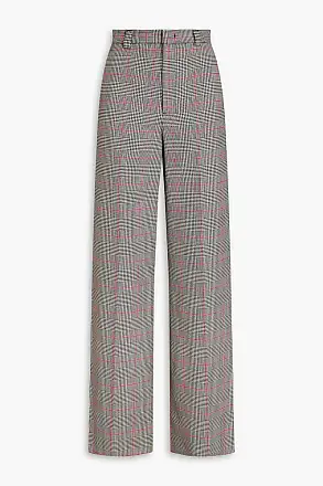 VERONICA DE PIANTE Billie pleated Prince of Wales checked wool wide-leg  pants