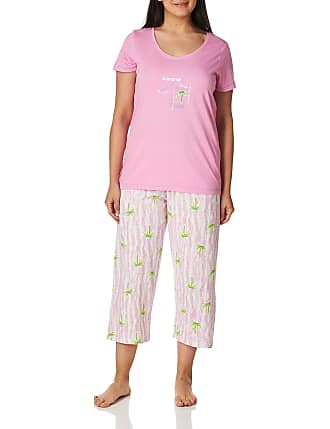 Pink Lady Womens Knit Short Sleeve Top Boxer Short 2 Piece Pajama Set