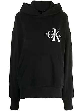Calvin Klein Womens XL Logo Distressed Raw Hem Crop Hoodie