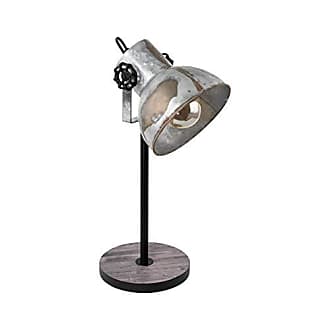 Nachttischlampe aus Stahl inkl Farbe: Kupfer Schalter EGLO Tischlampe Borgillio 1 flammige Vintage Schreibtischlampe im Industrial Design Fassung: E27 