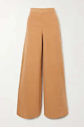 Petite Peach Pointelle Knit Wide Leg Pants
