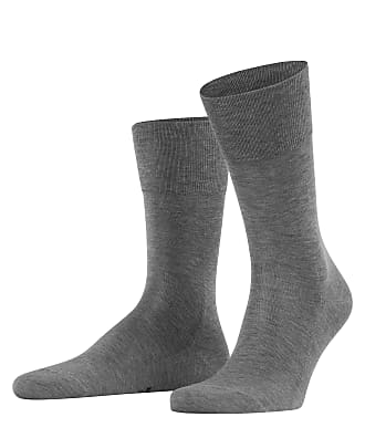 Grey FALKE Cotton Logo-knit Socks in Grey Mens Clothing Underwear Socks for Men 